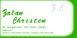 zalan christen business card